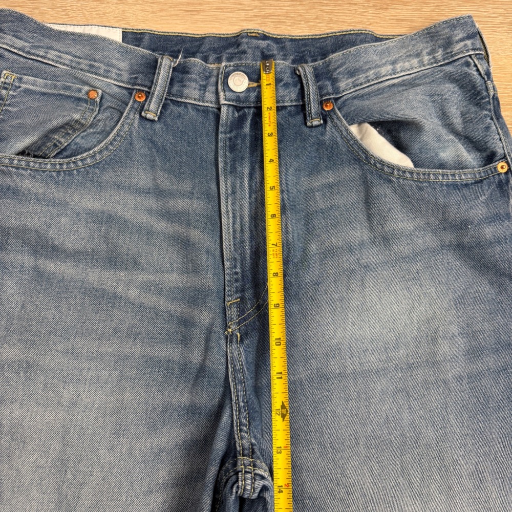 HM Baggy Loose Fit Jeans Mens 36x32 Medium Wash Blue Denim Wide Leg Streetwear - Picture 5 of 7